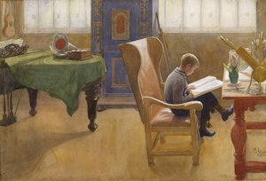 Esbjorn in the Study Corner, 1912