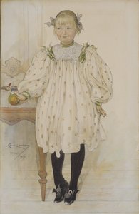Martha Winslow as a Girl by Carl Larsson