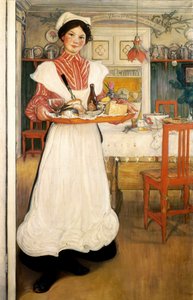Martina Carrying Breakfast on a Tray