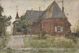 Old Sundborn Church, from A Home series, c.1895 by Carl Larsson