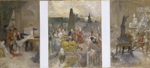 Revised Scheme for Decoration of the Walls in the Lower Hall of the NM by Carl Larsson