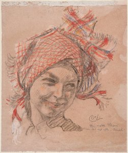 Study of a Head by Carl Larsson