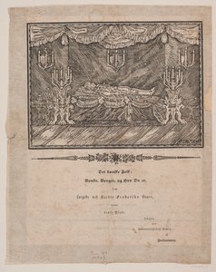 Frederik VI on Lit de Parade by Carl Leonard Sandberg