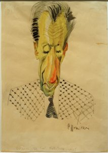 B.F. Dolbin / Caricature by C.-F. Hollitzer, 1925