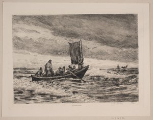 Fishing Boat in the Surf by Carl Locher