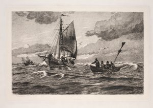 Fishermen at Sea by Carl Locher