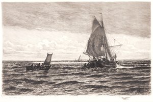Fishing Boat and Rowboats