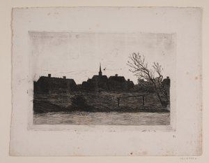 Hornbæk Church, Summer Evening by Carl Locher