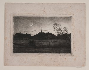 Hornbæk Church, Summer Evening by Carl Locher