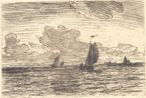 Marine with Ships Under Sail