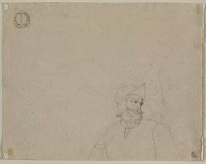 Soldier in a Landscape (verso) by Carl Ludwig Tischbein