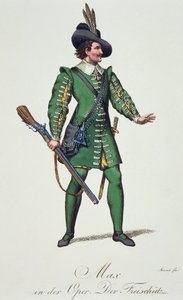 Max, costume sketch for Der Freischutz by Carl Maria von Weber