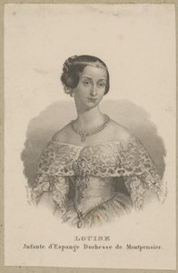 Maria Ludwika Ferdynanda Hiszpańska (María Luísa Fernanda de Borbón, 1832 Madrid - 1897 Seville) – Infanta of Spain and Duchess of Montpensier by Carl Mayer