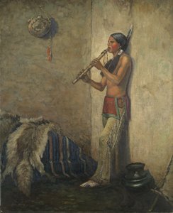 Indian with flute