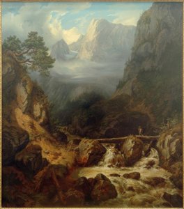 C. Morgenstern, The Forest Stream at Hallstatt by Carl Morgenstern