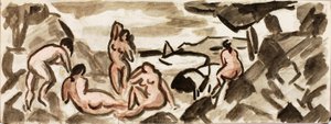 Group of Female Nudes by Carl Newman