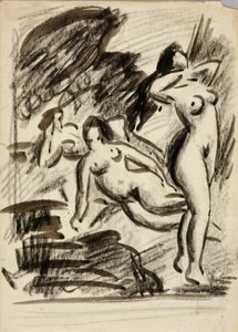 Group of Three Female Nudes by Carl Newman