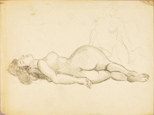 Reclining Female Nude by Carl Newman