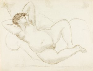 Reclining Female Nude by Carl Newman