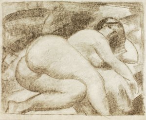 Reclining Female Nude by Carl Newman