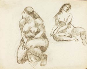 Two Female Nudes by Carl Newman