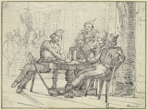 Russian Soldiers in a Tavern by Carl Philipp Fohr