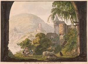 The Four Castles of Neckar Steinach by Carl Philipp Fohr