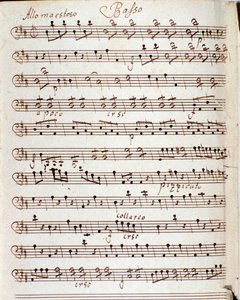 Page of Musical Score of Concerto in D Major by Karl Philipp Stamitz