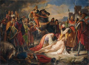 Charles I of Anjou over the Body of Manfred after the Battle of Benevento on February 26, 1266