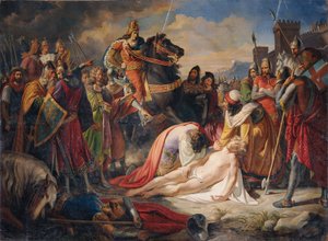 Charles I of Anjou at the Corpse of Manfred after the Battle of Benevento on February 26, 1266