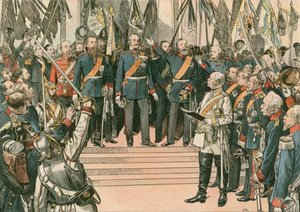 Wilhelm I, King of Prussia and First German Emperor, Recognised as the Kaiser of the Newly United German Empire at the Treaty of Versailles by Carl Rohling