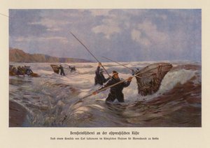 Collecting Amber in the Baltic Sea, East Prussia by Carl Saltzmann