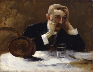 Late Self-Portrait by Carl Schuch