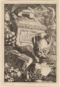Fantasy of an Antique Tomb with Fragments of Architecture and Sculpture by Carl Schütz