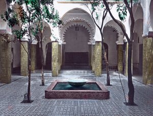 Courtyard of an Embassy, Tangier, Northern Morocco, circa 1910. Carl Simon Archive by Carl Simon