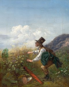The Butterfly Catcher (Botanist) by Carl Spitzweg