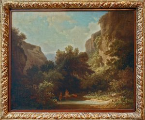 Rocky Mountain Landscape with Bathing Nymphs