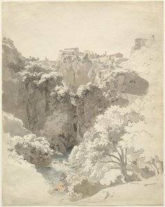 Tivoli and the Temple of the Sibyl Above the Aniene Gorge by Carl Wagner