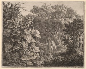 Landscape with Large Leaves and Three Satyrs by Carl Wilhelm Kolbe