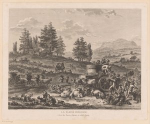 Wine Harvest in a Landscape by Carl Wilhelm Weisbrod