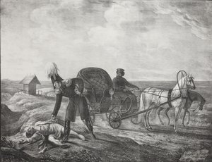 Emperor Alexander I Helps a Needy Person, 1820