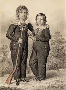 Portrait of Alexander and Alexei Dondukov-Korsakov by Carl von Hampeln