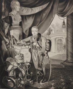 Portrait of the Crown prince Alexander Nikolayevich 1818-1881 by Carl von Hampeln