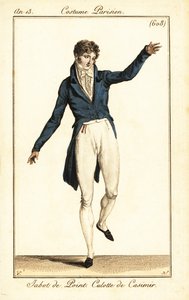 Dandy Dancing at a Ball, Paris by Carle (after) Vernet