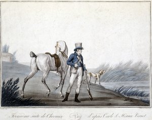 Hunting and Horseback Riding by Carle (after) Vernet