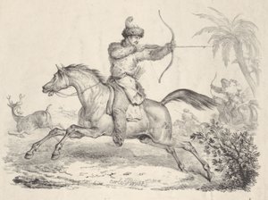 Cossacks on Horseback Hunting Deer, 1821-36 by Carle Vernet