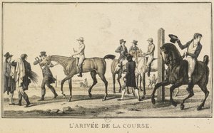 Racing Scenes: A Horse Arriving at the Race