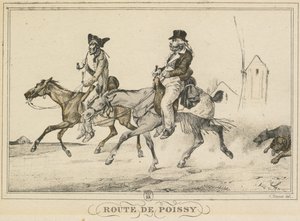 Scenes of Daily Life, Roads and Paths: Road to Poissy by Carle Vernet