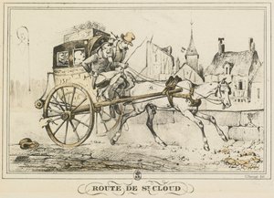 Scenes of Daily Life, Roads and Paths: Road to Saint-Cloud by Carle Vernet