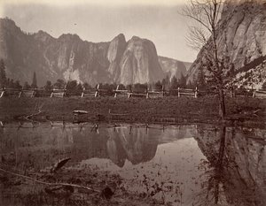 Cathedral Rocks, Yosemite, ca. 1872, printed ca. 1876 by Carleton E. Watkins.